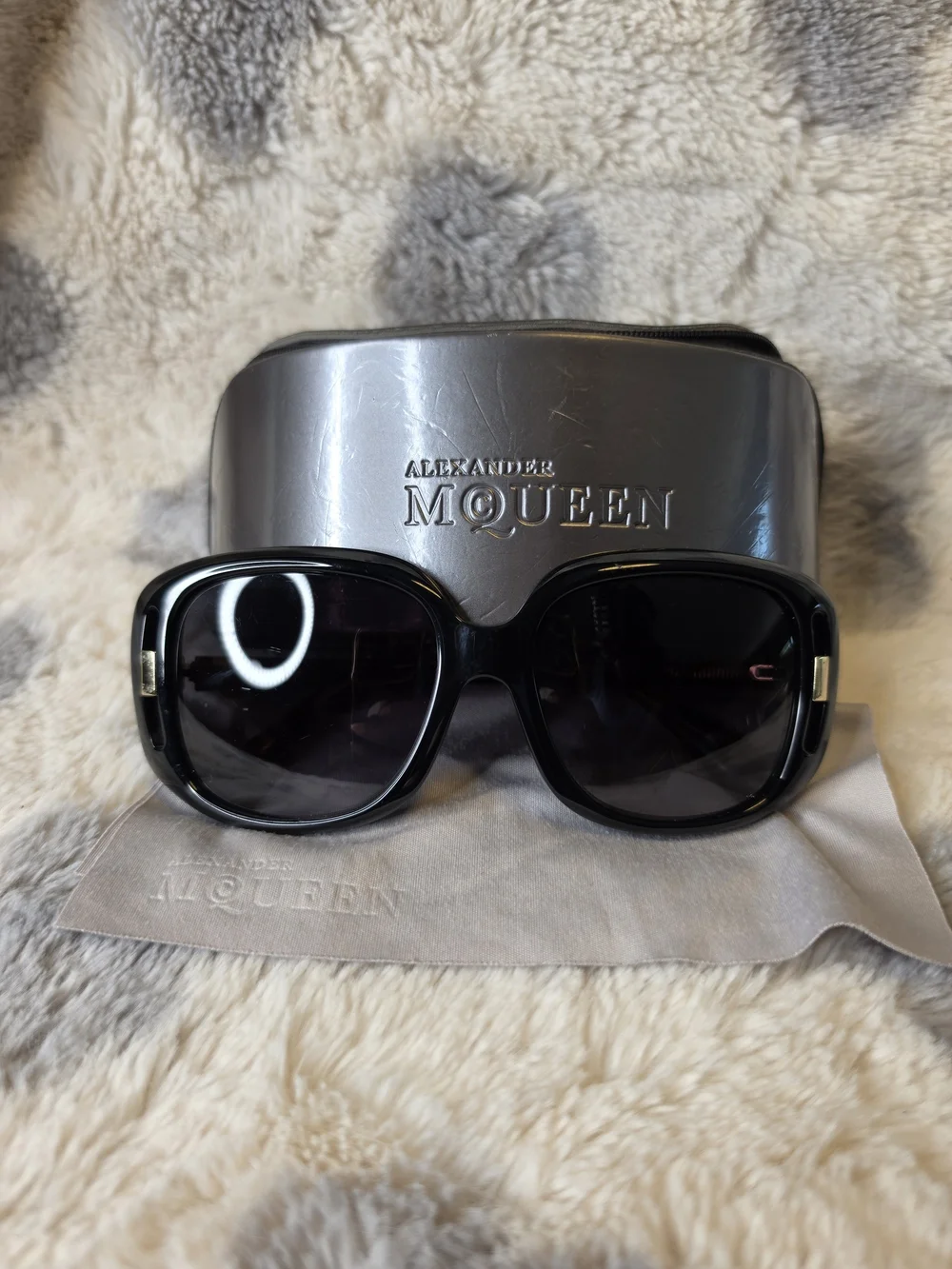 Alexander McQueen Black Oversized Women's Sunglasses